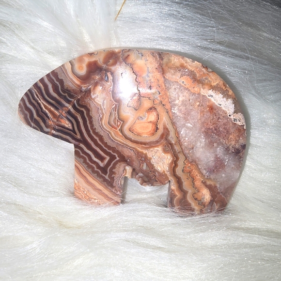 Other - PINK Crazy Lace Agate Zuni Bear